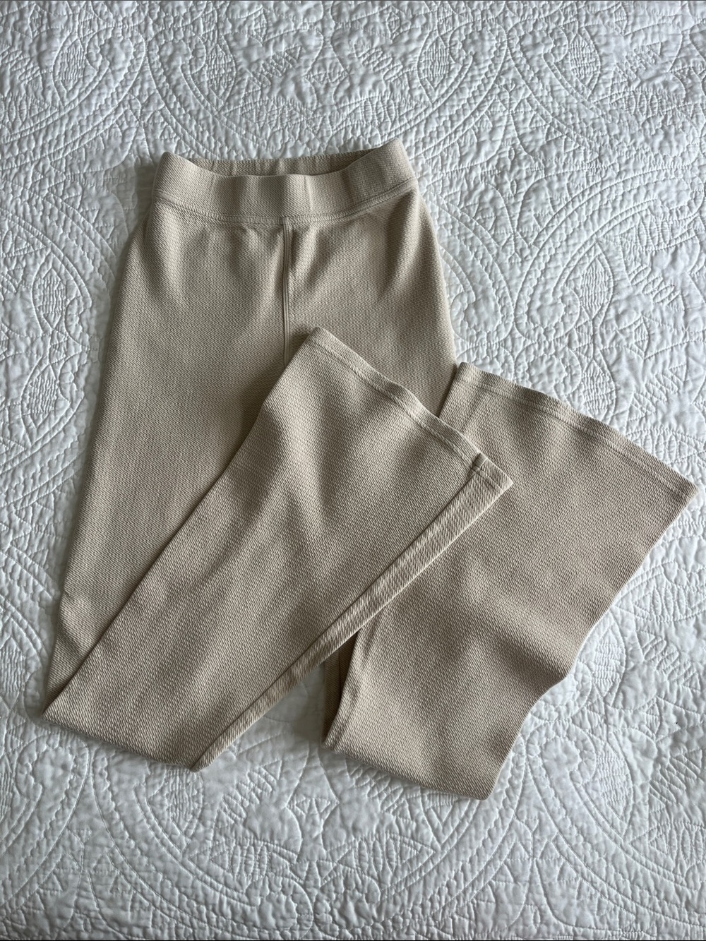 Aerie Beige Ribbed Knit Pants